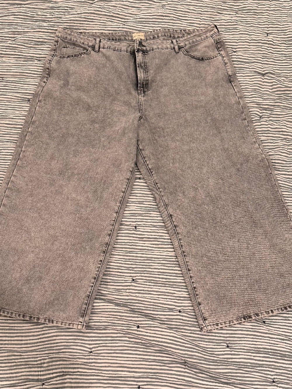 Eloquii Yvette Rigid Wide Leg grey Jeans 24